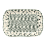 Platter, Rectangular, 11.5" x 17" in "Woven Pansies" by Manufaktura | P158T-RV