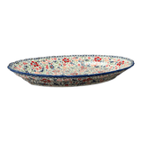 Platter, Oval, Scalloped, 16.75" x 12.25" Large in "Full Bloom" by Manufaktura | P165S-EO34