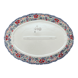 Platter, Oval, Scalloped, 16.75" x 12.25" Large in "Full Bloom" by Manufaktura | P165S-EO34