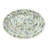 Platter, Oval, Scalloped, 16.75" x 12.25" Large in "Scattered Ferns" by Manufaktura | P165S-GZ39