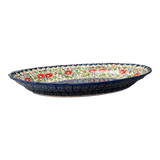 Platter, Oval, Scalloped, 16.75" x 12.25" Large in "Floral Fantasy" by Manufaktura | P165S-P260