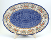 Polish Pottery Large Scalloped Oval Platter (Poppy Persuasion) | P165S-P265 at PolishPotteryOutlet.com