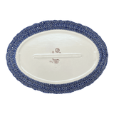 Platter, Oval, Scalloped, 16.75" x 12.25" Large in "Mediterranean Blossoms" by Manufaktura | P165S-P274