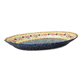 Platter, Oval, Scalloped, 16.75" x 12.25" Large in "Butterfly Bliss" by Manufaktura | P165S-WK73