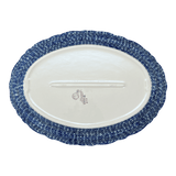 Platter, Oval, Scalloped, 16.75" x 12.25" Large in "Butterfly Bliss" by Manufaktura | P165S-WK73