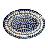 Platter, Oval, Scalloped, 16.75" x 12.25" Large in "Floral Peacock" by Manufaktura | P165T-54KK