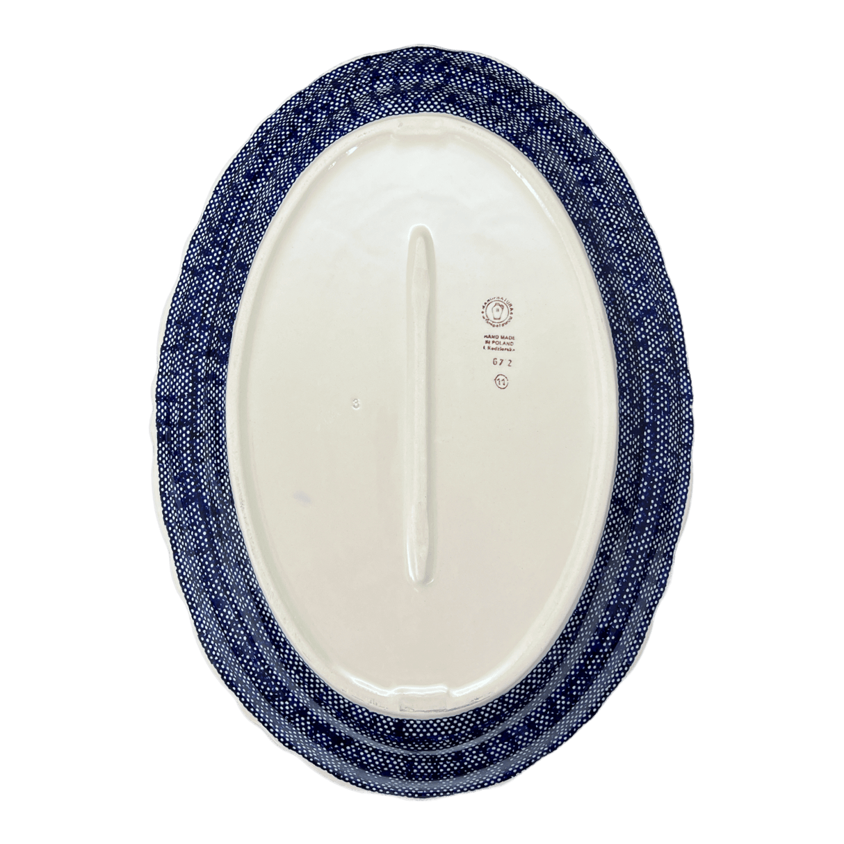 Platter, Oval, Scalloped, 16.75" x 12.25" Large in "Bunny Love" by Manufaktura | P165T-P324