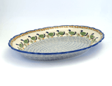 Platter, Oval, Scalloped, 16.75" x 12.25" Large in "Ducks in a Row" by Manufaktura | P165U-P323