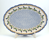Polish Pottery Large Scalloped Oval Platter (Ducks in a Row) | P165U-P323 at PolishPotteryOutlet.com