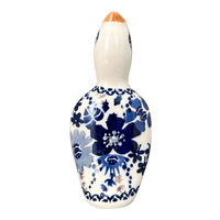 A picture of a Polish Pottery Pie Bird (Blue Life) | P189S-EO39 as shown at PolishPotteryOutlet.com/products/pie-bird-blue-life-p189s-eo39
