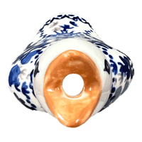 A picture of a Polish Pottery Pie Bird (Blue Life) | P189S-EO39 as shown at PolishPotteryOutlet.com/products/pie-bird-blue-life-p189s-eo39
