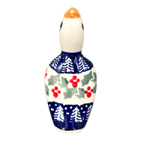 A picture of a Polish Pottery Pie Bird (Holiday Cheer) | P189T-NOS2 as shown at PolishPotteryOutlet.com/products/pie-bird-holiday-cheer-p189t-nos2