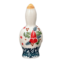 A picture of a Polish Pottery Pie Bird (Evergreen Bells) | P189U-PZDG as shown at PolishPotteryOutlet.com/products/pie-bird-evergreen-bells-p189u-pzdg