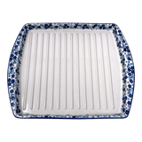 Tray, Bacon, 8.25" x 10.5" in "Scattered Blues" by Manufaktura | P191S-AS45