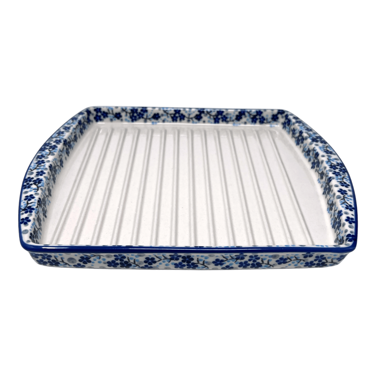 Tray, Bacon, 8.25" x 10.5" in "Scattered Blues" by Manufaktura | P191S-AS45