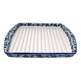 Tray, Bacon, 8.25" x 10.5" in "Scattered Blues" by Manufaktura | P191S-AS45