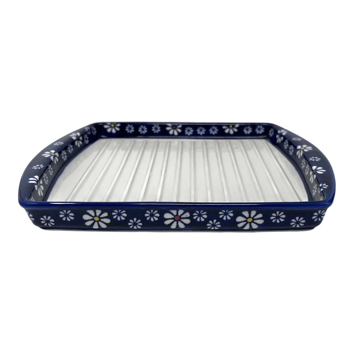 Tray, Bacon, 8.25" x 10.5" in "Midnight Daisies" by Manufaktura | P191S-S002