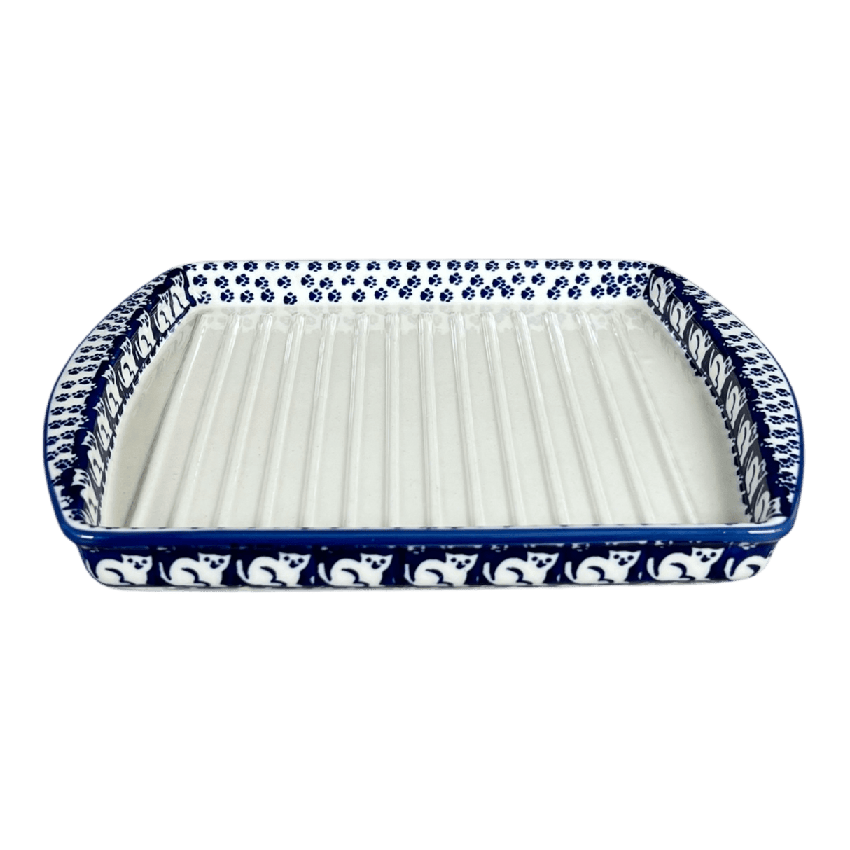 Tray, Bacon, 8.25" x 10.5" in "Kitty Cat Path" by Manufaktura | P191T-KOT6