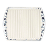 Tray, Bacon, 8.25" x 10.5" in "Woven Pansies" by Manufaktura | P191T-RV