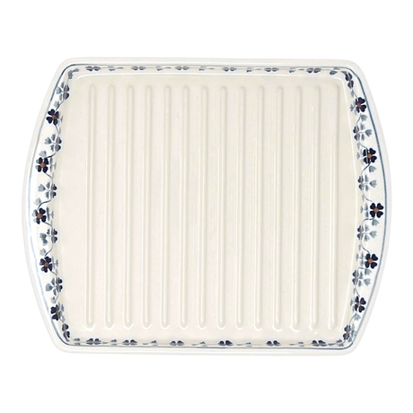 Tray, Bacon, 8.25" x 10.5" in "Woven Pansies" by Manufaktura | P191T-RV