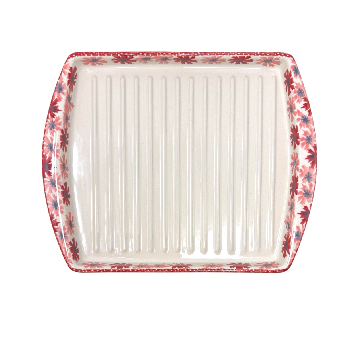 Tray, Bacon, 8.25" x 10.5" in "Scarlet Daisy" by Manufaktura | P191U-AS73
