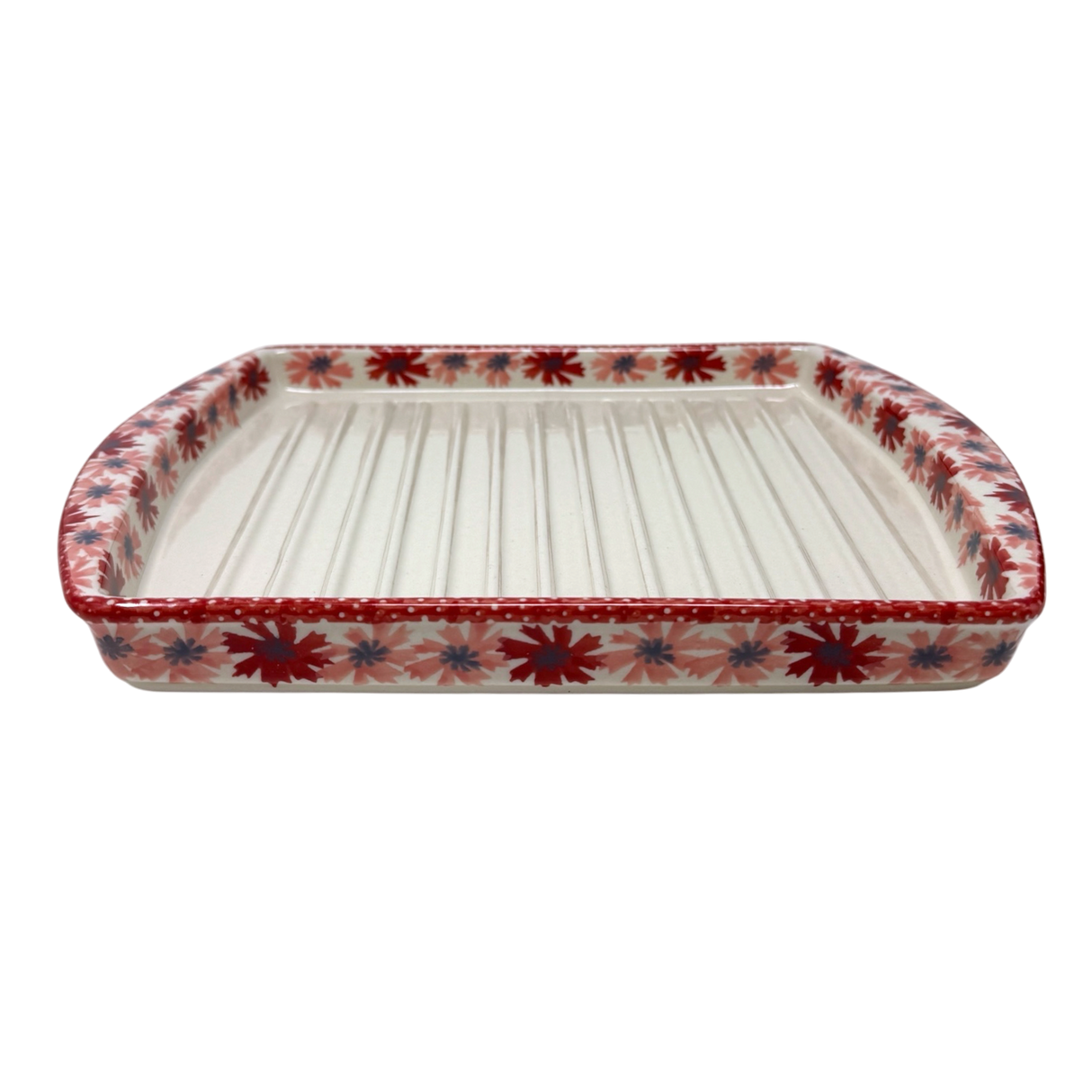 Tray, Bacon, 8.25" x 10.5" in "Scarlet Daisy" by Manufaktura | P191U-AS73