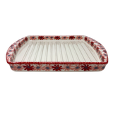 Tray, Bacon, 8.25" x 10.5" in "Scarlet Daisy" by Manufaktura | P191U-AS73