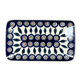 Tray, Rectangular, 8.25" x 5" in "Peacock" by Manufaktura | P201T-54