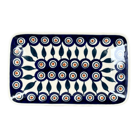 Tray, Rectangular, 8.25" x 5" in "Peacock" by Manufaktura | P201T-54