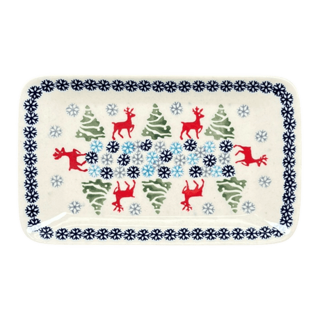 Tray, Rectangular, 8.25" x 5" in "Reindeer Games" by Manufaktura | P201T-BL07