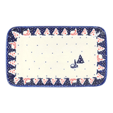 Tray, Rectangular, 8.25" x 5" in "Christmas Chapel" by Manufaktura | P201T-CHDK