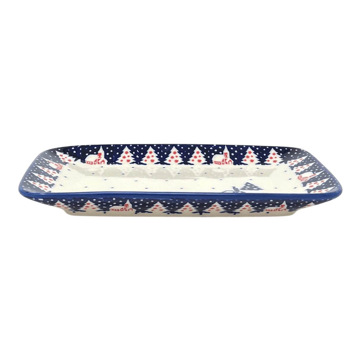 Tray, Rectangular, 8.25" x 5" in "Christmas Chapel" by Manufaktura | P201T-CHDK