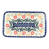 Tray, Rectangular, 8.25" x 5" in "Flower Power" by Manufaktura | P201T-JS14