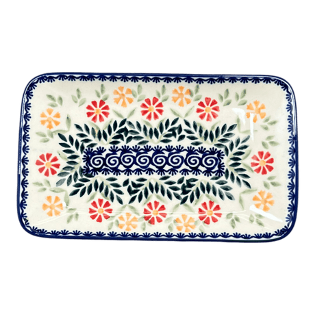 Tray, Rectangular, 8.25" x 5" in "Flower Power" by Manufaktura | P201T-JS14