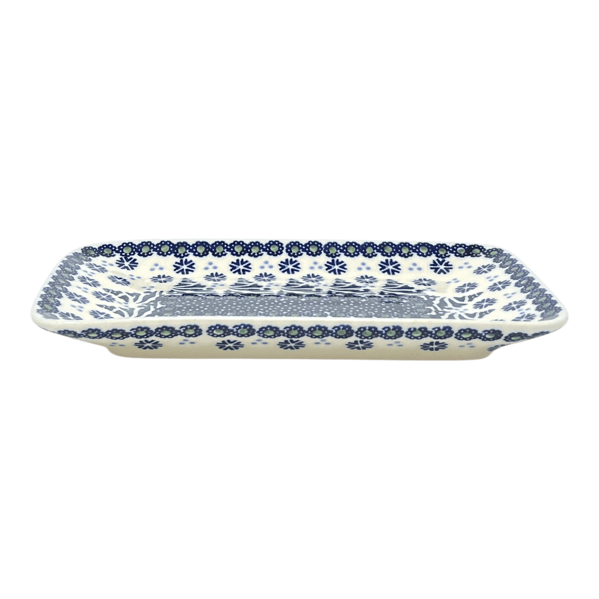 Tray, Rectangular, 8.25" x 5" in "Snowy Pines" by Manufaktura | P201T-U22