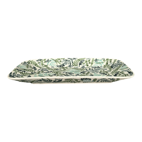 Platter, Rectangular, 14" x 8" in "Scattered Ferns" by Manufaktura | P202S-GZ39