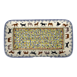 Platter, Rectangular, 14" x 8" in "Wild Horses" by Manufaktura | P202S-INK1