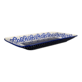 Platter, Rectangular, 14" x 8" in "Forget Me Not Bouquet" by Manufaktura | P202S-PS28