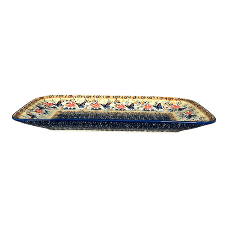 Platter, Rectangular, 14" x 8" in "Butterfly Bliss" by Manufaktura | P202S-WK73