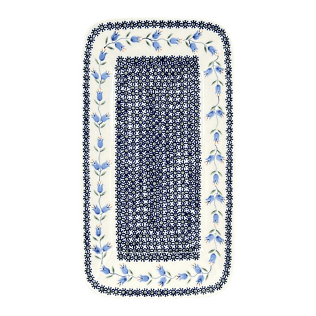 Platter, Rectangular, 14" x 8" in "Lily of the Valley" by Manufaktura | P202T-ASD