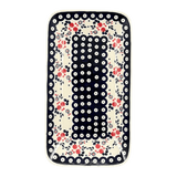 Platter, Rectangular, 14" x 8" in "Berry Dot" by Manufaktura | P202T-BL04
