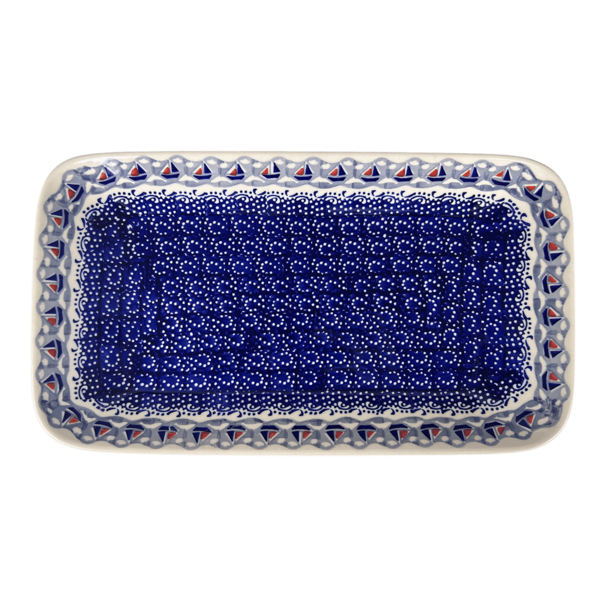 Platter, Rectangular, 14" x 8" in "Smooth Sailing" by Manufaktura | P202T-DPMA