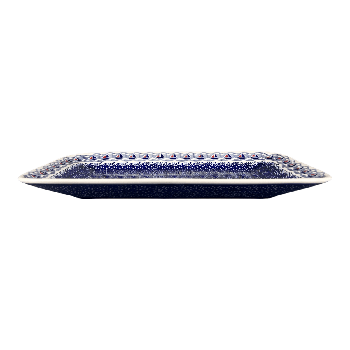 Platter, Rectangular, 14" x 8" in "Smooth Sailing" by Manufaktura | P202T-DPMA