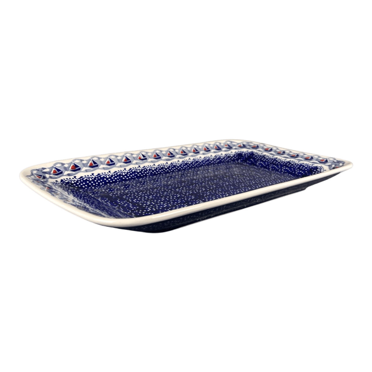 Platter, Rectangular, 14" x 8" in "Smooth Sailing" by Manufaktura | P202T-DPMA