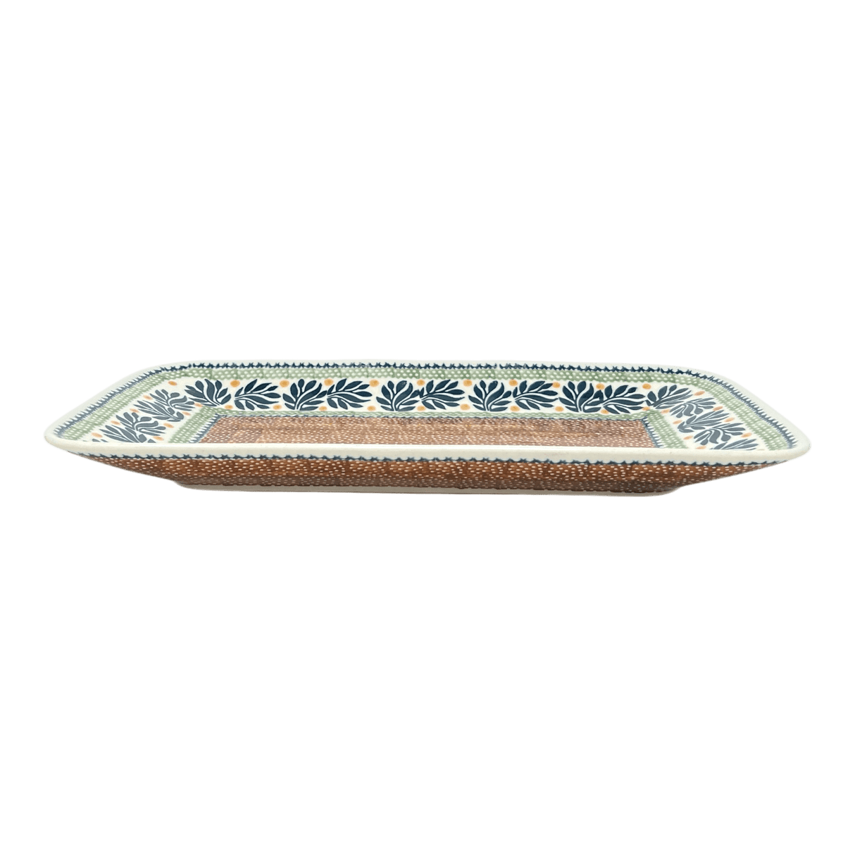 Platter, Rectangular, 14" x 8" in "Jungle Flora" by Manufaktura | P202T-DPZG