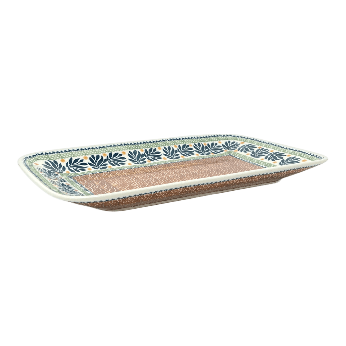 Platter, Rectangular, 14" x 8" in "Jungle Flora" by Manufaktura | P202T-DPZG