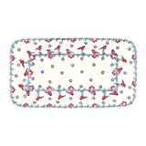 Platter, Rectangular, 14" x 8" in "Red Bird" by Manufaktura | P202T-GILE