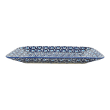 Platter, Rectangular, 14" x 8" in "Blue on Blue" by Manufaktura | P202T-J109