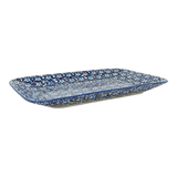 Platter, Rectangular, 14" x 8" in "Blue on Blue" by Manufaktura | P202T-J109