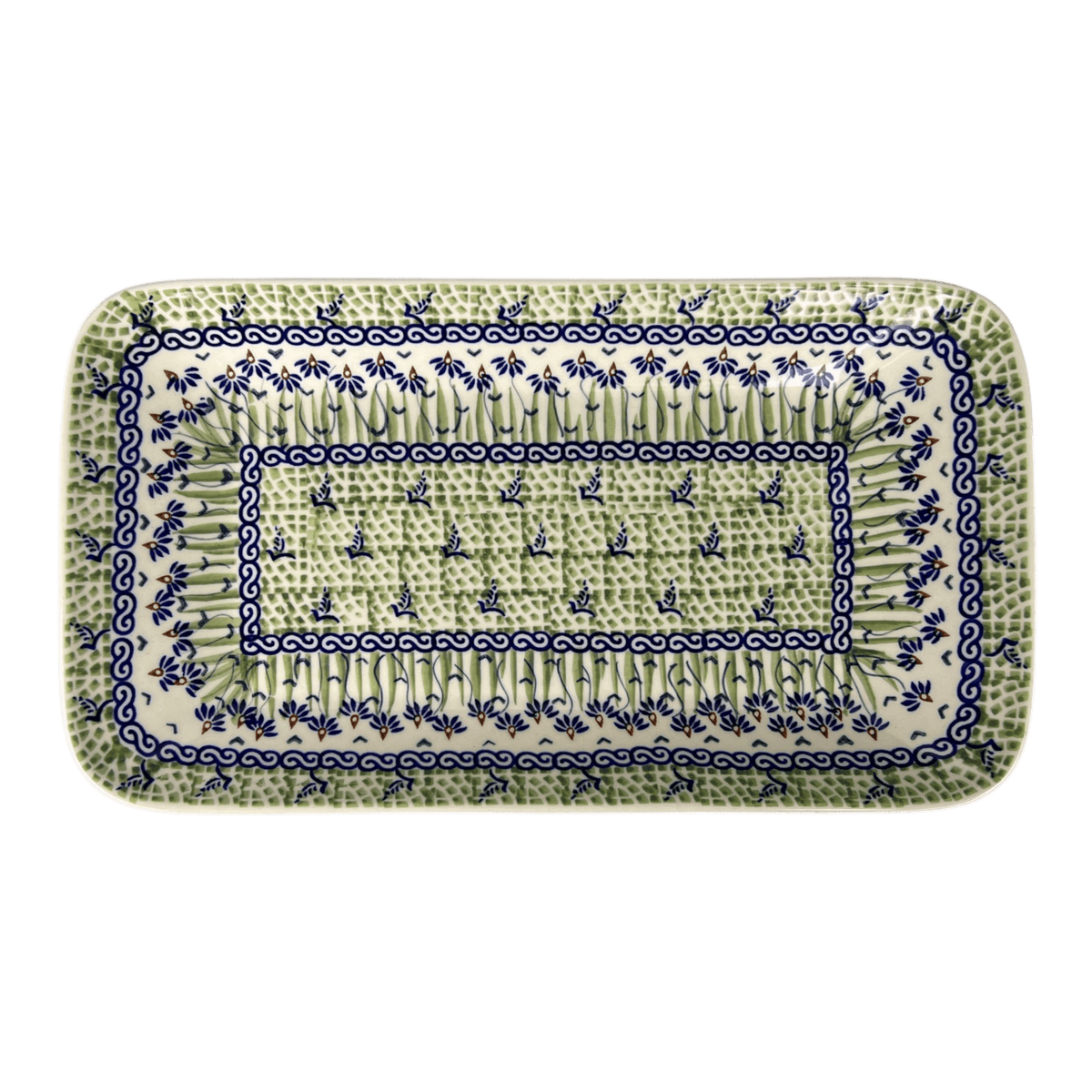 Platter, Rectangular, 14" x 8" in "Riverbank" by Manufaktura | P202T-MC15